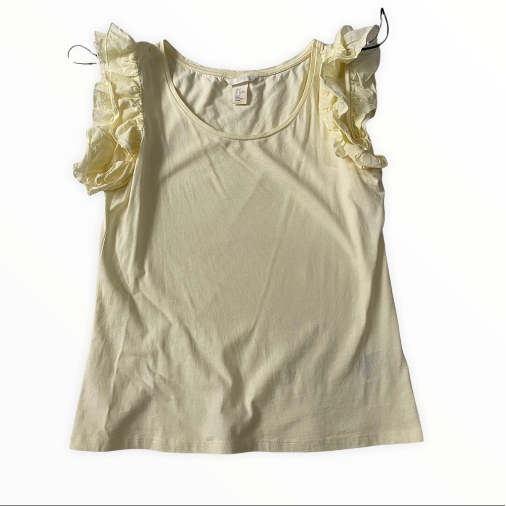 Yellow ruffle top